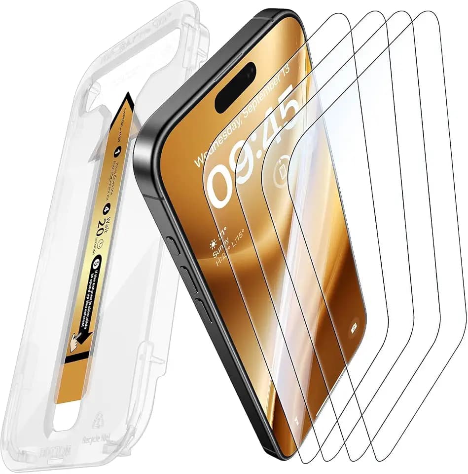MRGLAS 4-Pack TOP 9H+ Glass for iPhone 16 Screen Protector