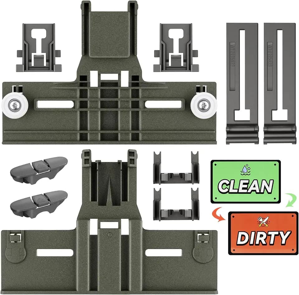 Upgraded W10350375 W10712395 Dishwasher Top Rack Adjuster Parts Kits