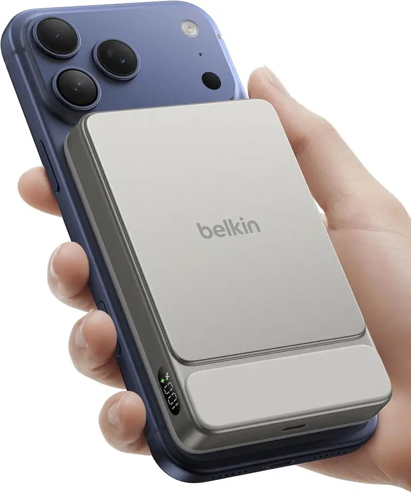 Belkin 10000mAh Qi2 25W Slim Portable Charger Power Bank with USB C Cable