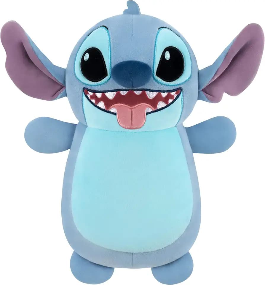 Squishmallows Original Disney 10in Stitch with Tongue Out HugMees – Ultrasoft Official Jazwares Plush (Medium-Sized)