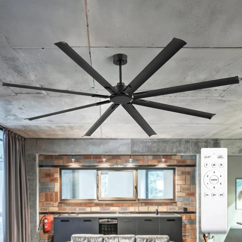 84-inch industrial ceiling fan, garage ceiling fan with remote control