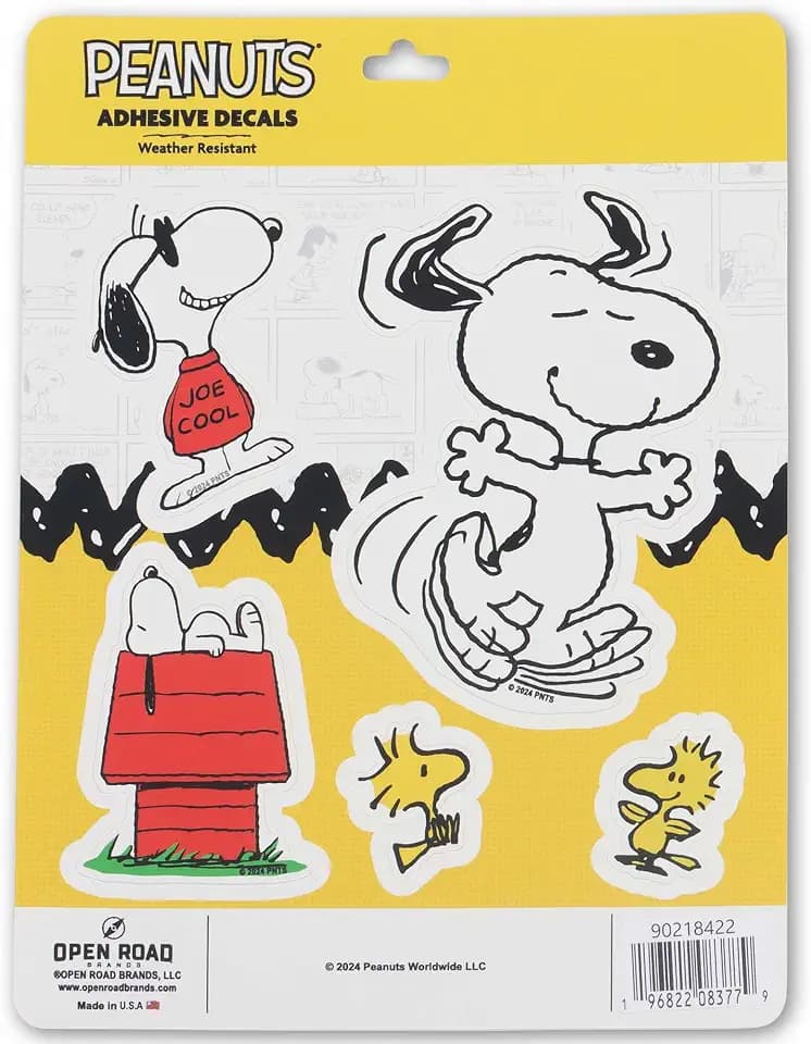 Peanuts Snoopy Adhesive Vinyl Decal Pack