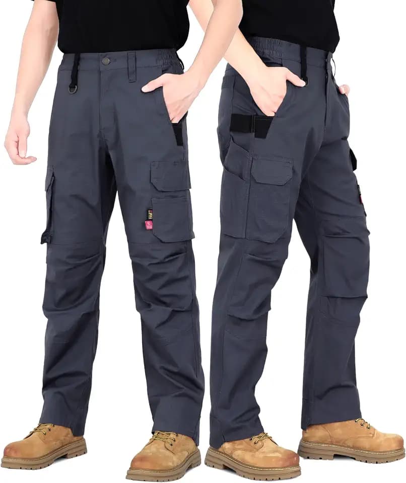 BOCOMAL FR Stretch Cargo Pants Lightweight Ripstop Relaxed Carpenter Jeans