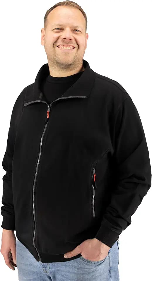 ADAMO Herren Sweatjacke mit Reißverschluss Übergrößen 2XL-14XL