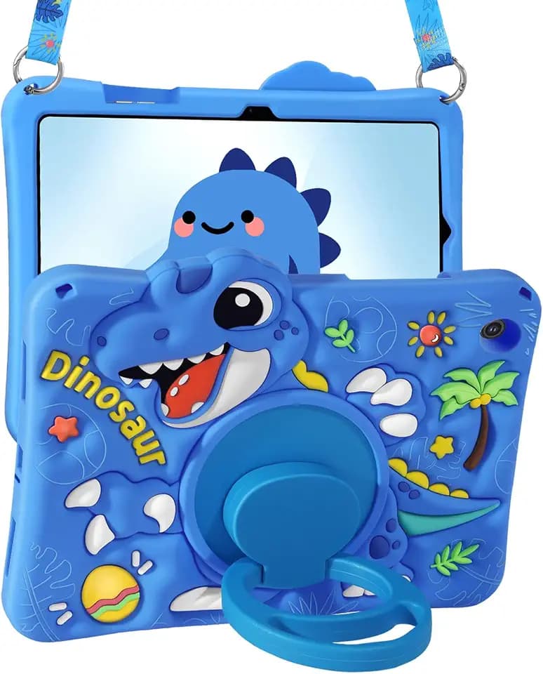 Boaretiu Dinosaur Tablet Case, for iPad A16 11 inch/10th 10.9" Case, Blue