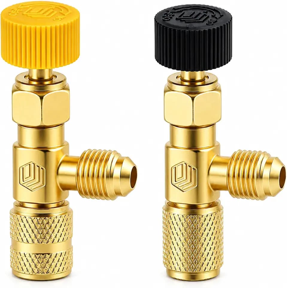2x Kältemittel Adapter mit Nadelventil R410A R32 R22