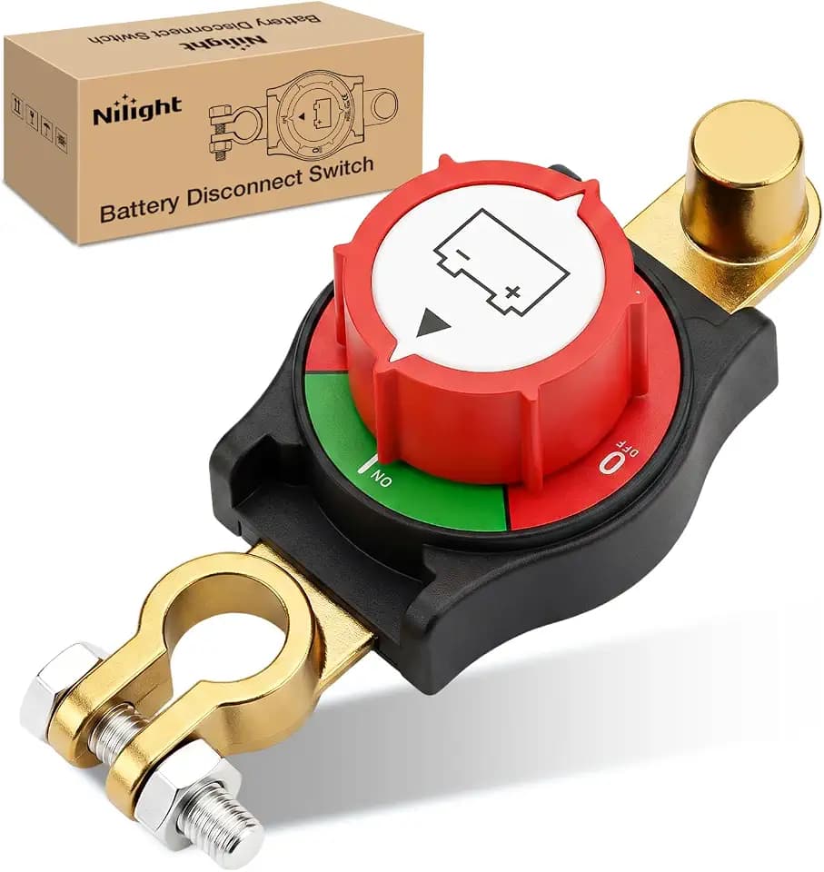 Nilight Top Post Battery Disconnect Switch 12V-48V 275A