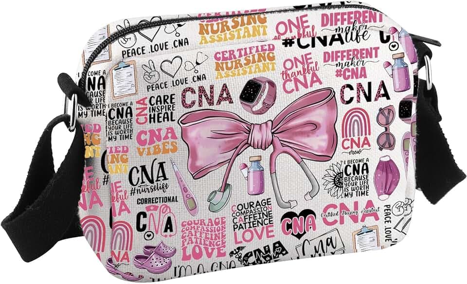GJTIM Certified Nursing Assistant Gift CNA Week Gift Medical Graduation Appreciation Present CNA Crossbody Bag
