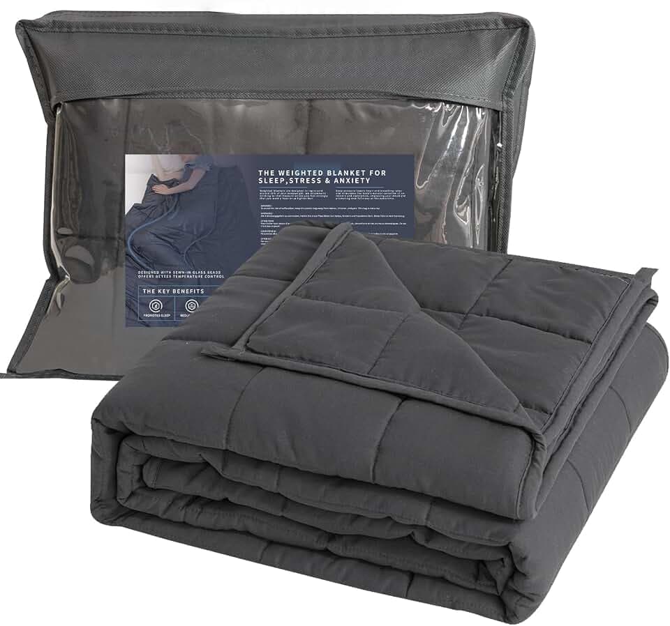 Good Nite Gewichtsdecke Erwachsene 8kg 150 X 200cm Für Schlafstörungen | Easy Sleep Decke Gefüllt Mit Hochdichten Glasperlen, Anti Stress, Verbessert Den Schlaf, Entspannt Den Körper, Grau