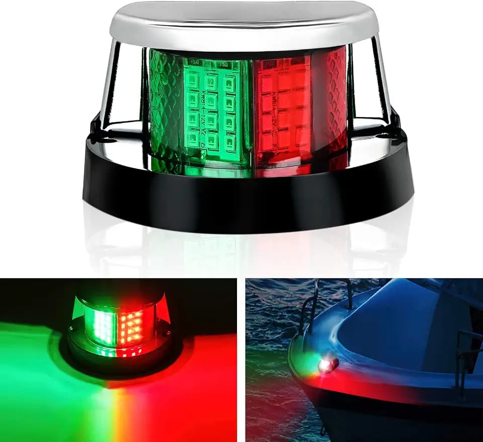 Nilight Marine Boat Navigation Light 24LED Red Green Signals Bow Lights