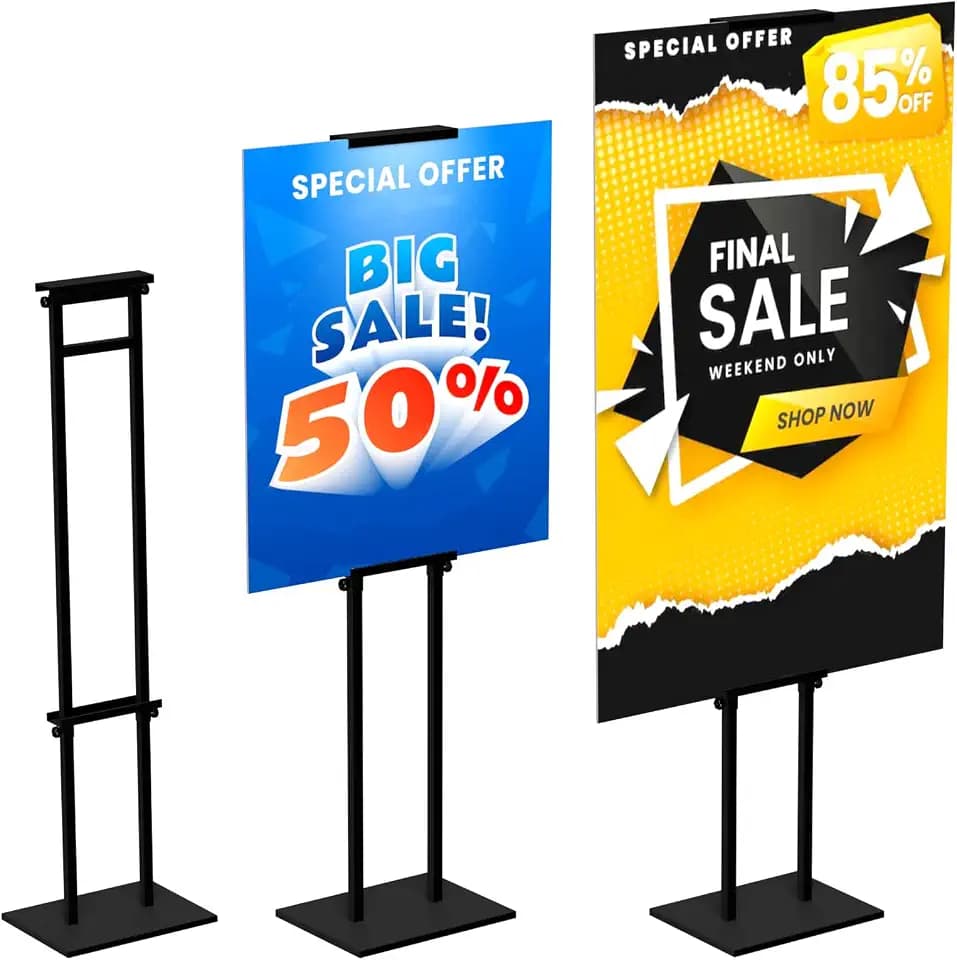 GUOHONG 2Pack Poster Stand for Display, Adjustable Floor Stand Sign Holder