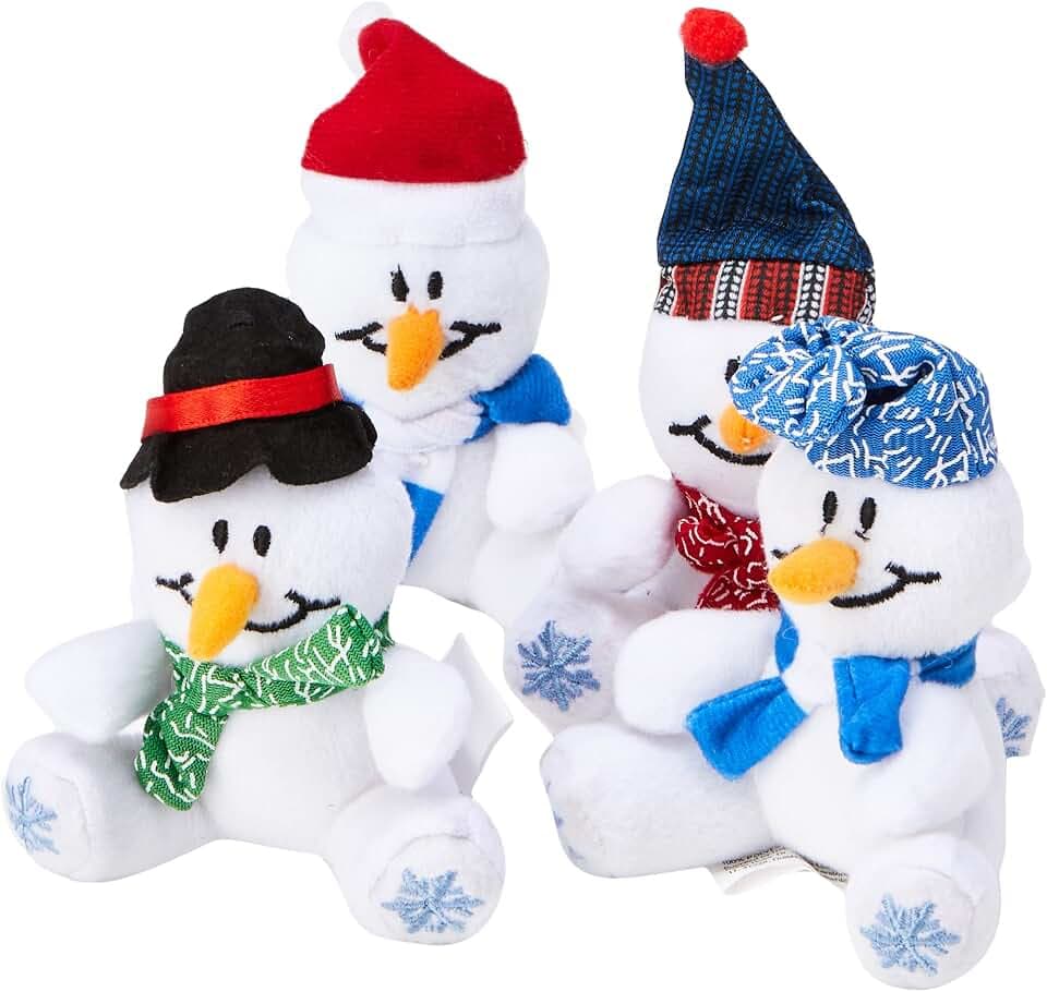 Baker Ross EF890 Mini-Schneemann mit Bohnen (4 Stück), Sortiert