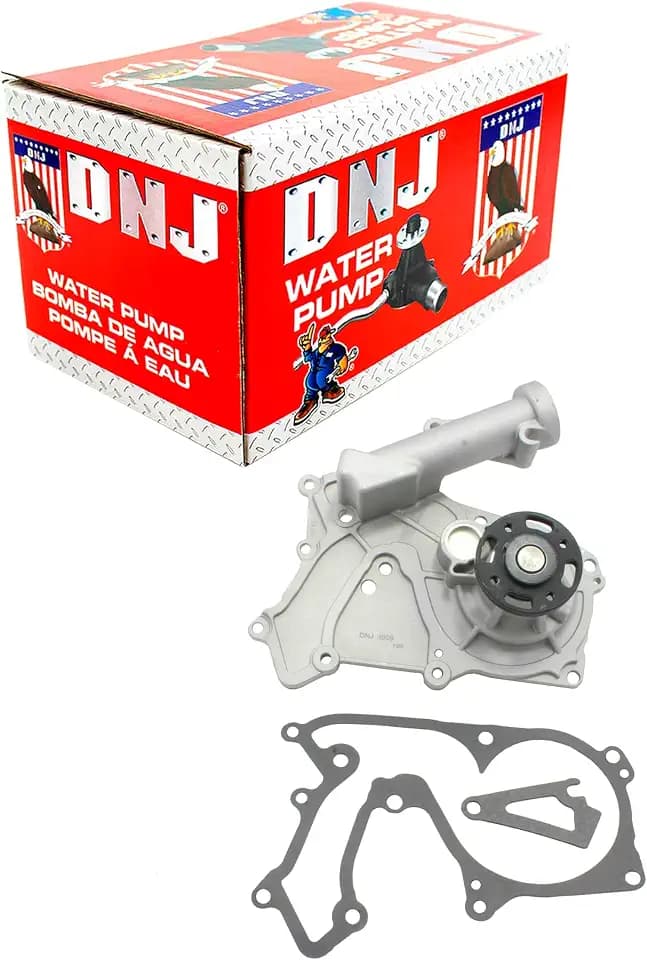 DNJ WP174 Water Pump for 2006-2019 Hyundai, Kia Amanti, Azera, Borrego 3.3L-3.8L V6 24V DOHC 3342cc