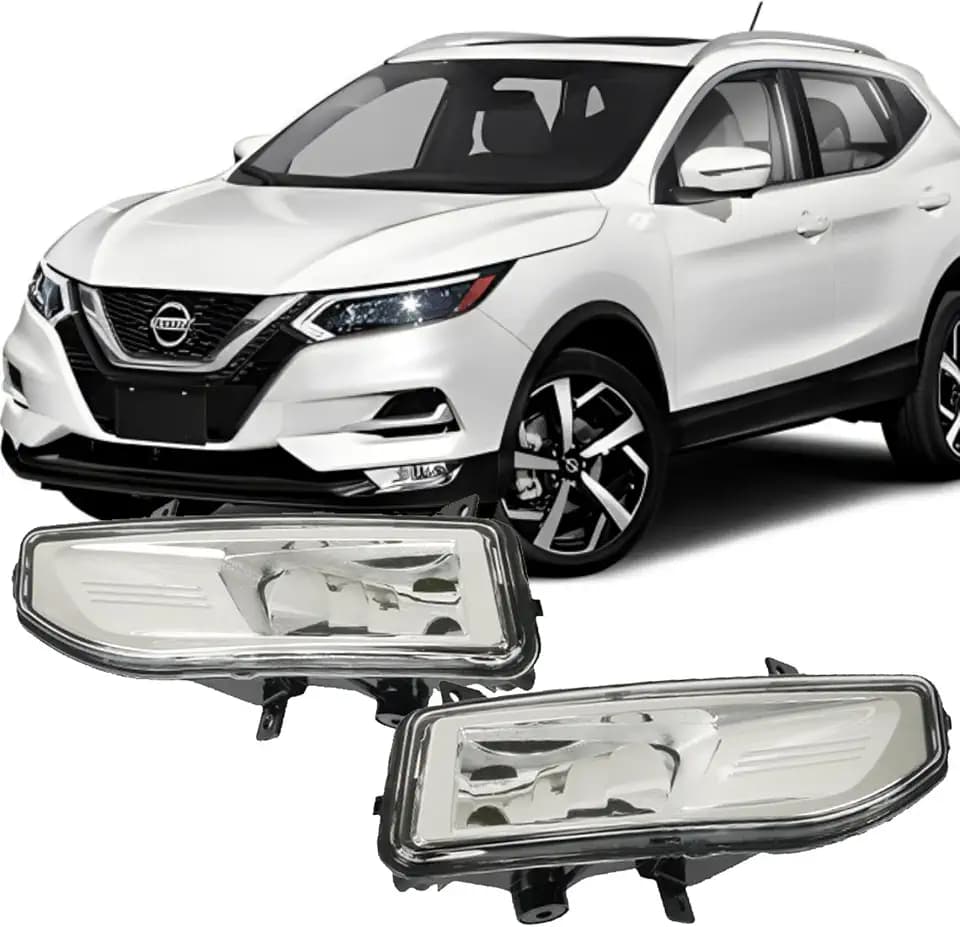 Silscvtt 1 Pair Left and Right Side Front Bumper Fog Lights Assembly Replacement for Nissan Rogue Sport 2020-2022 26155-8995A, 26150-8995A