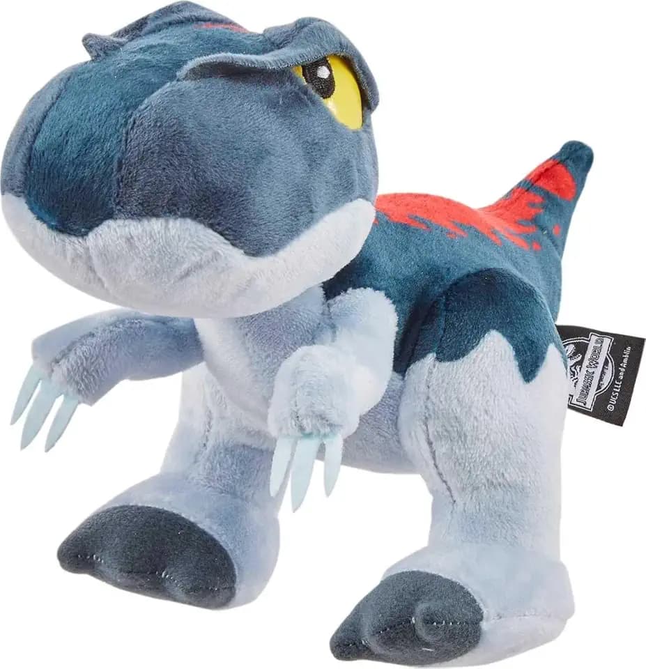 Mattel Jurassic World Dominion 17,8 cm weiches Dinosaurier-Plüschtier mit Dinosaurier-Geräuschen, lustige Stoffe, Sammlerstück-Geschenk für Kinder und Fans ab 3 Jahren