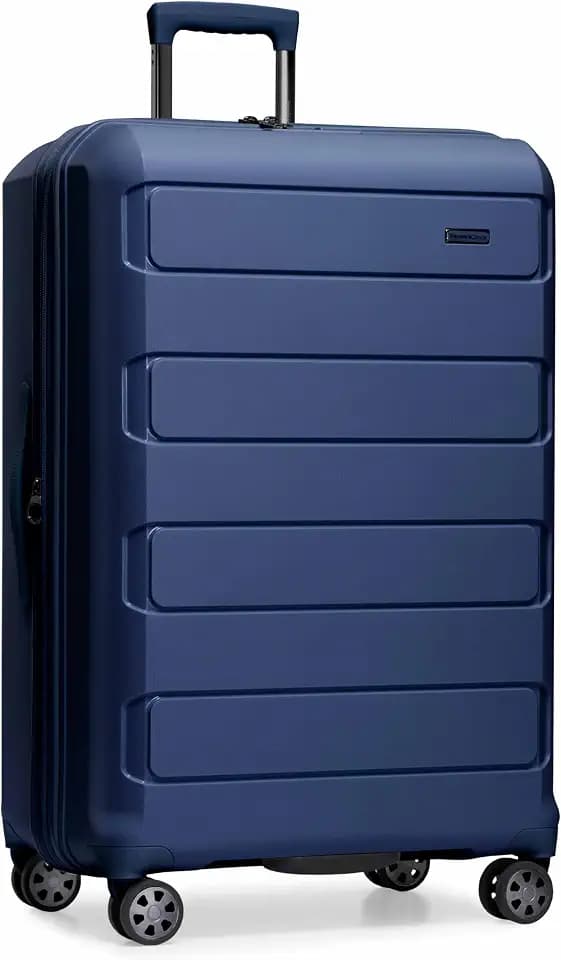 Traveler's Choice Pagosa Hardshell Expandable Luggage with Spinner Wheels, Navy, 30-Inch Large