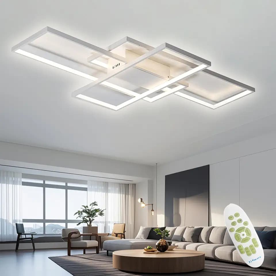 TYJY LED Deckenleuchte 60W Dimmbar 80cm Weiß Deckenlampe Wohnzimmer