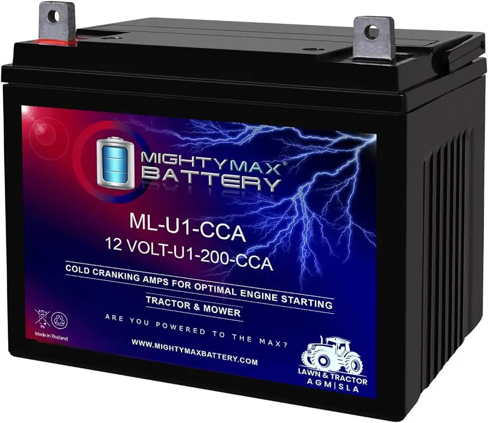 ML-U1-CCA -12 Volt, 200 CCA, Nut and Bolt (NB) Terminal, Rechargeable SLA AGM Battery