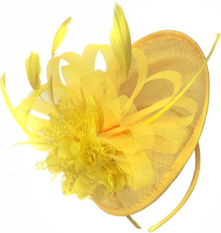 Caprilite Sinamay Fascinator-Hut für Damen, Hochzeiten, Stirnband, Rennen