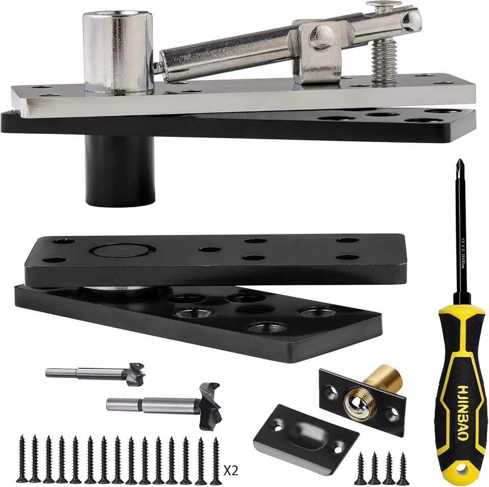 Hidden Door Pivot Hinge,600Lbs Load-Bearing,Thickened Solid Alloy Steel