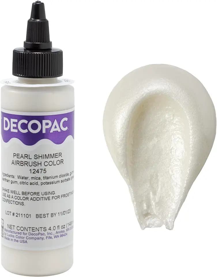 Pearl Shimmer Airbrush Food Color Edible Paint for Cake Decorating | 4 oz