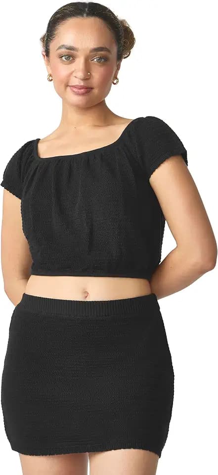 florence by mills Women's Cabana Dreams Crochet Off-the-Shoulder Top
