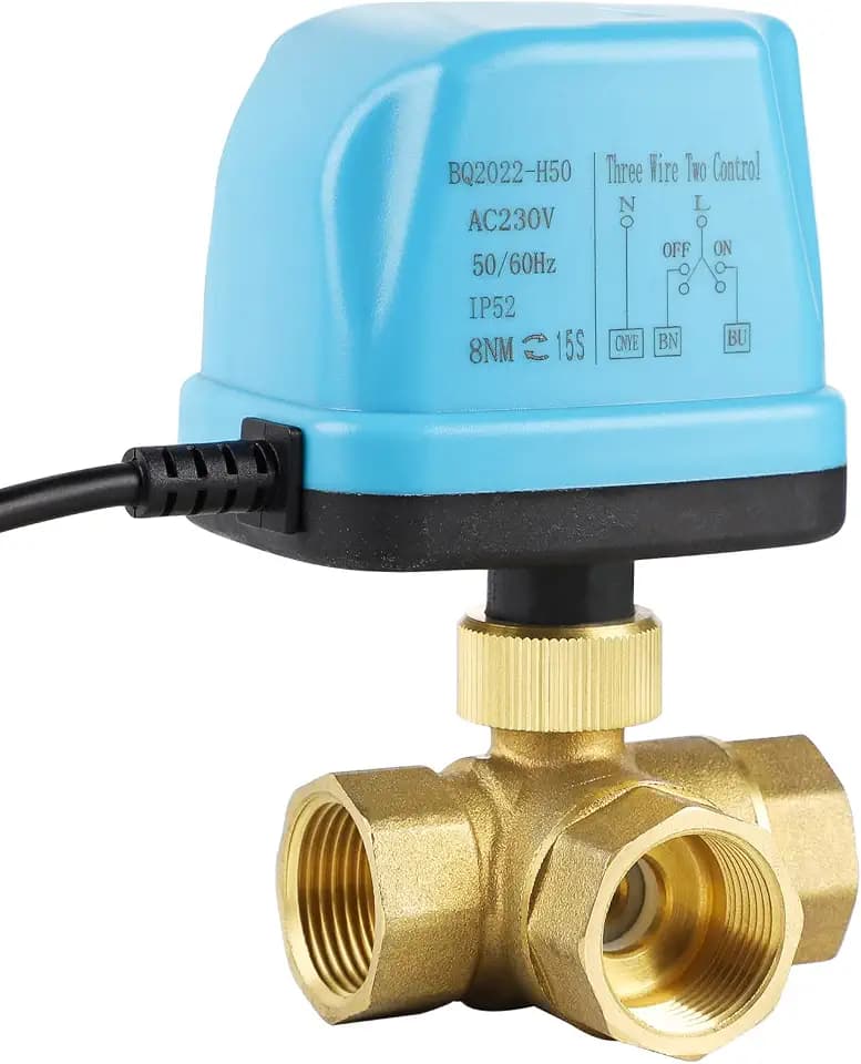 SWAWIS 3 Wege Motorkugelhahn Zonenventil Kugelventil DN25 G1 Zoll AC 230V