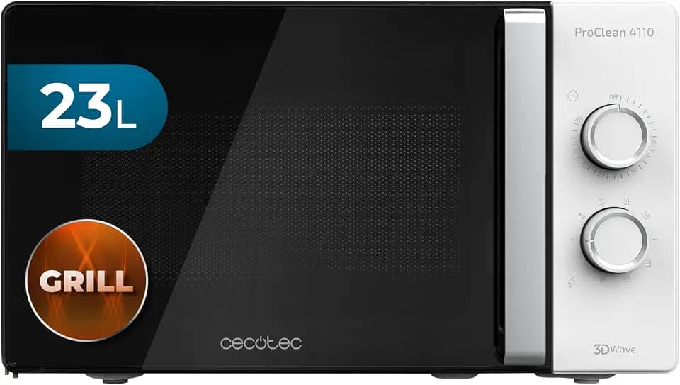 Cecotec Mikrowelle mit Grill ProClean 4110, 700W Leistung, Grill mit 800 W