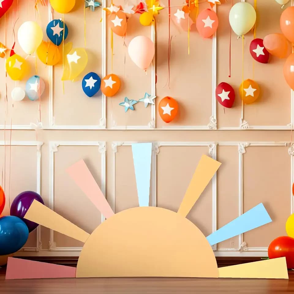 AceOrbit 26x47 in Here Comes The Son Baby Shower Decoration, Warm Colors