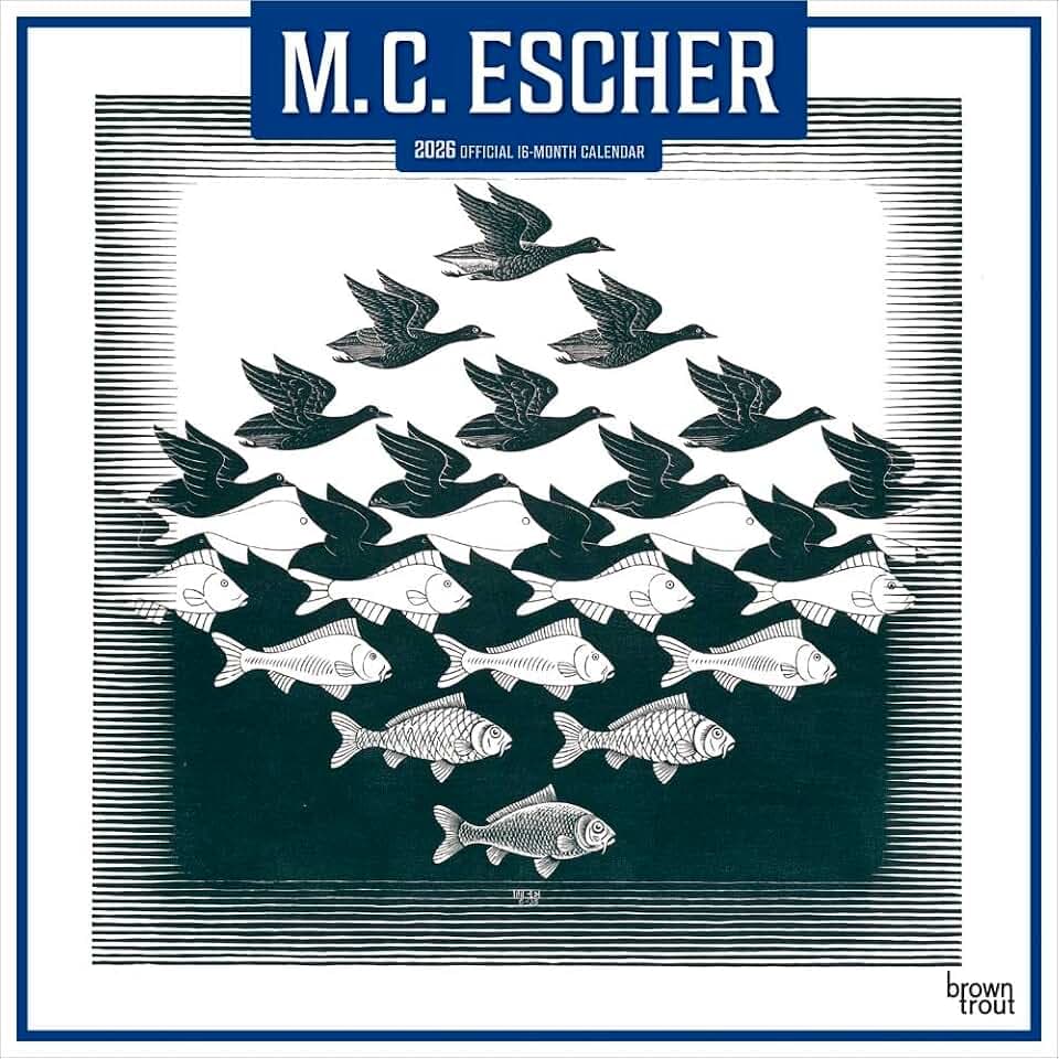 M. C. Escher 2026 – 16-Monatskalender: Original BrownTrout-Kalender [Mehrsprachig] [Kalender] (Wall-Kalender)