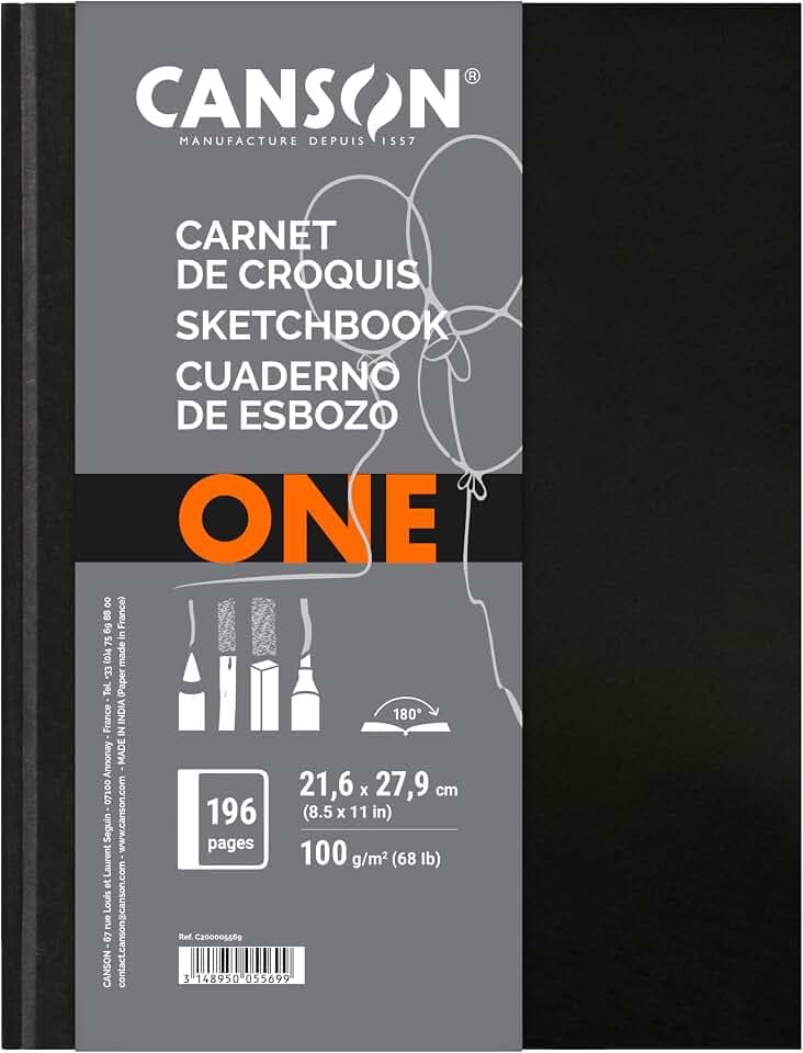 Canson 200005569 Art Book One 21.6 x 27.9 cm, weiß