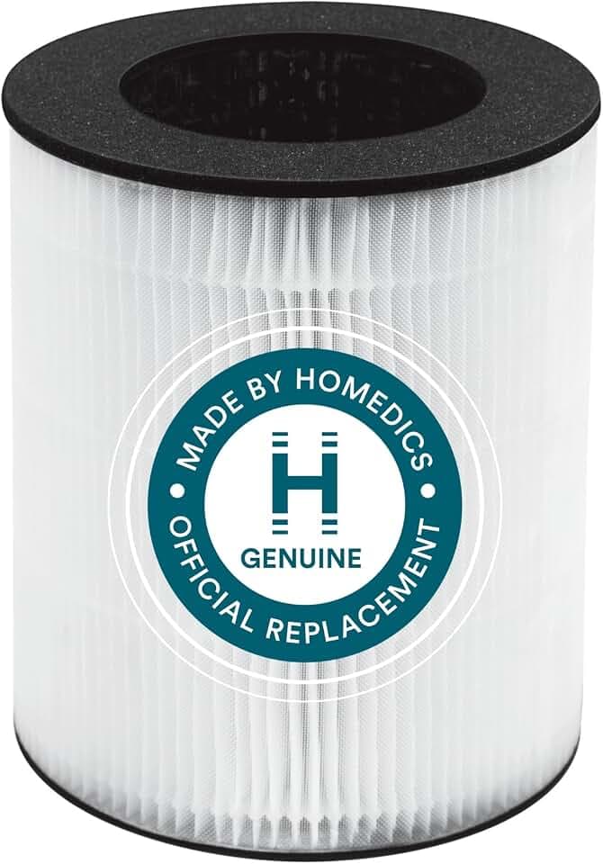 Homedics TotalClean 3-in-1 HEPA-Luftreiniger-Filterersatz, funktioniert mit Homedics AP-T40, AP-T40WT, AP-T45-BK und AP-T45-WT Luftreiniger, erfasst mikroskopische Partikel in der Luft