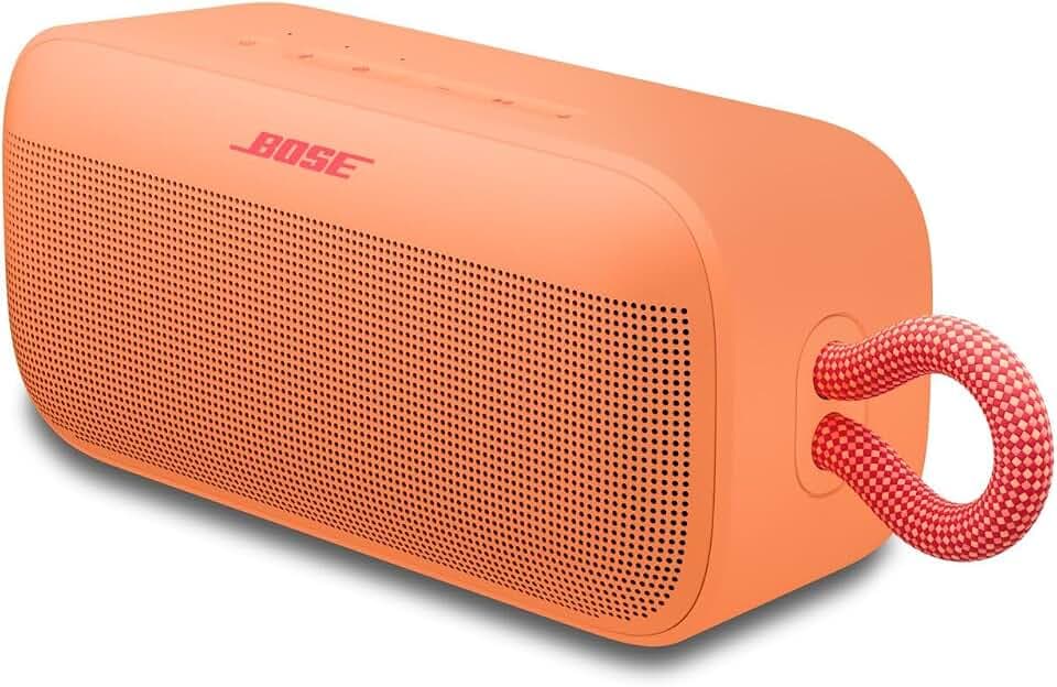 Bose SoundLink Plus: Bluetooth-Boombox, kabelloser Außen-Lautsprecher mit bis zu 20 Stunden Akkulaufzeit, Pfirsichfarbener Sonnenuntergang - Limited Edition