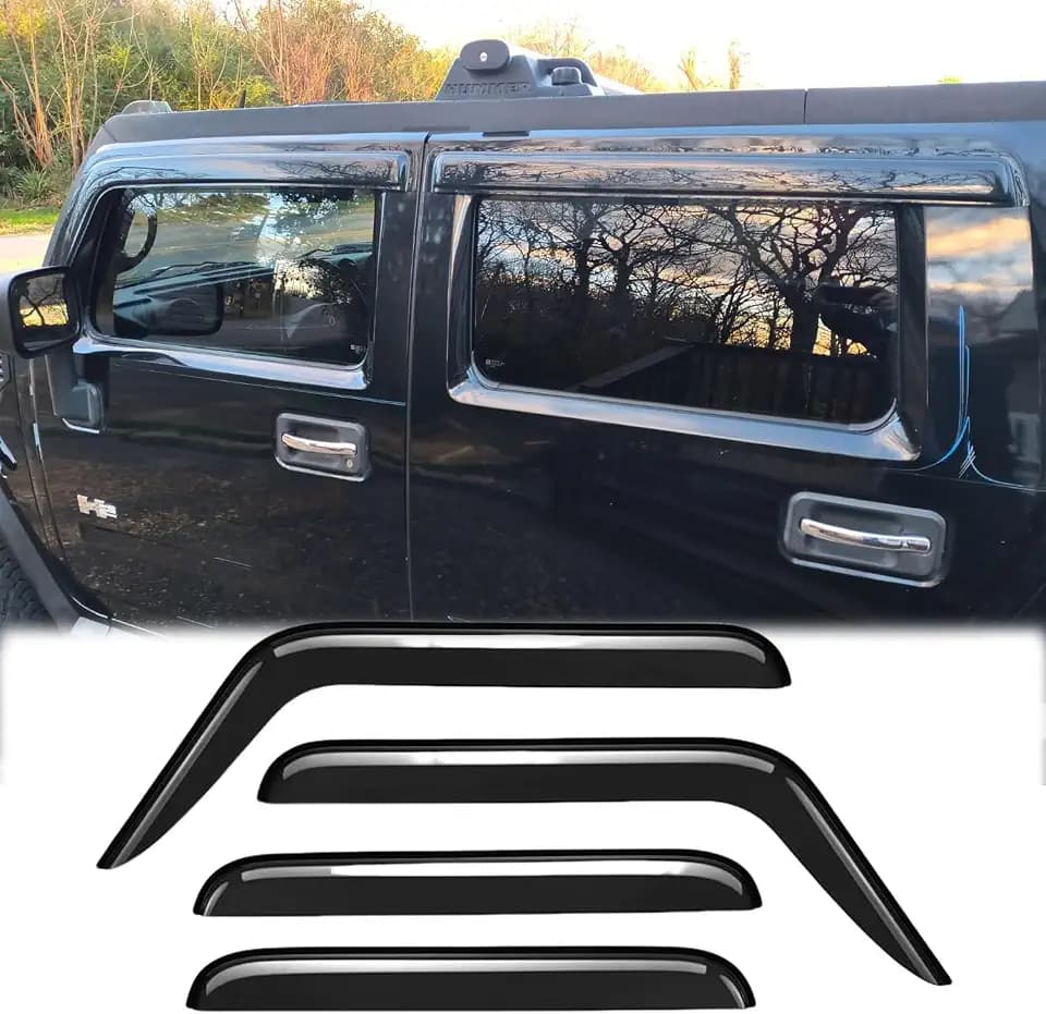4PCS Side Window Wind Deflectors for 2003-2009 Hummer H2 94329
