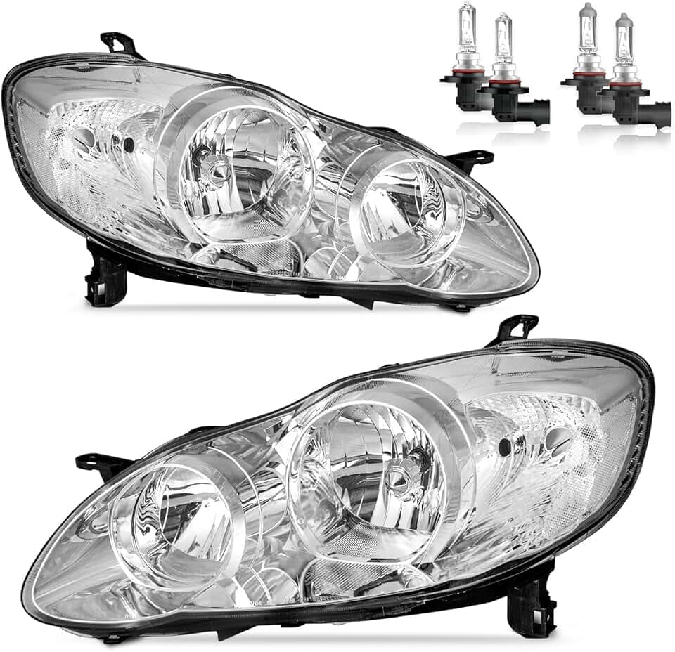 Headlights for 2003-2008 Toyota Corolla CE LE S XRS