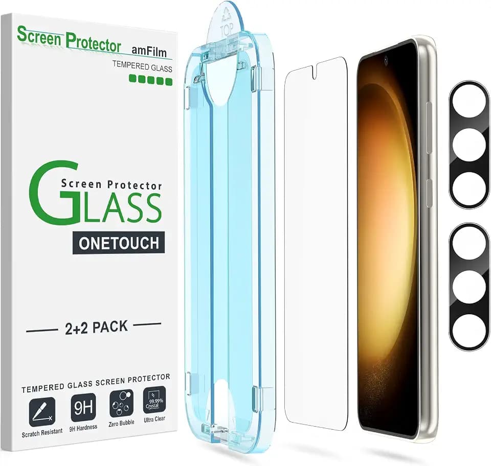 amFilm OneTouch for Samsung Galaxy S23+ Plus Screen Protector TemperedGlass