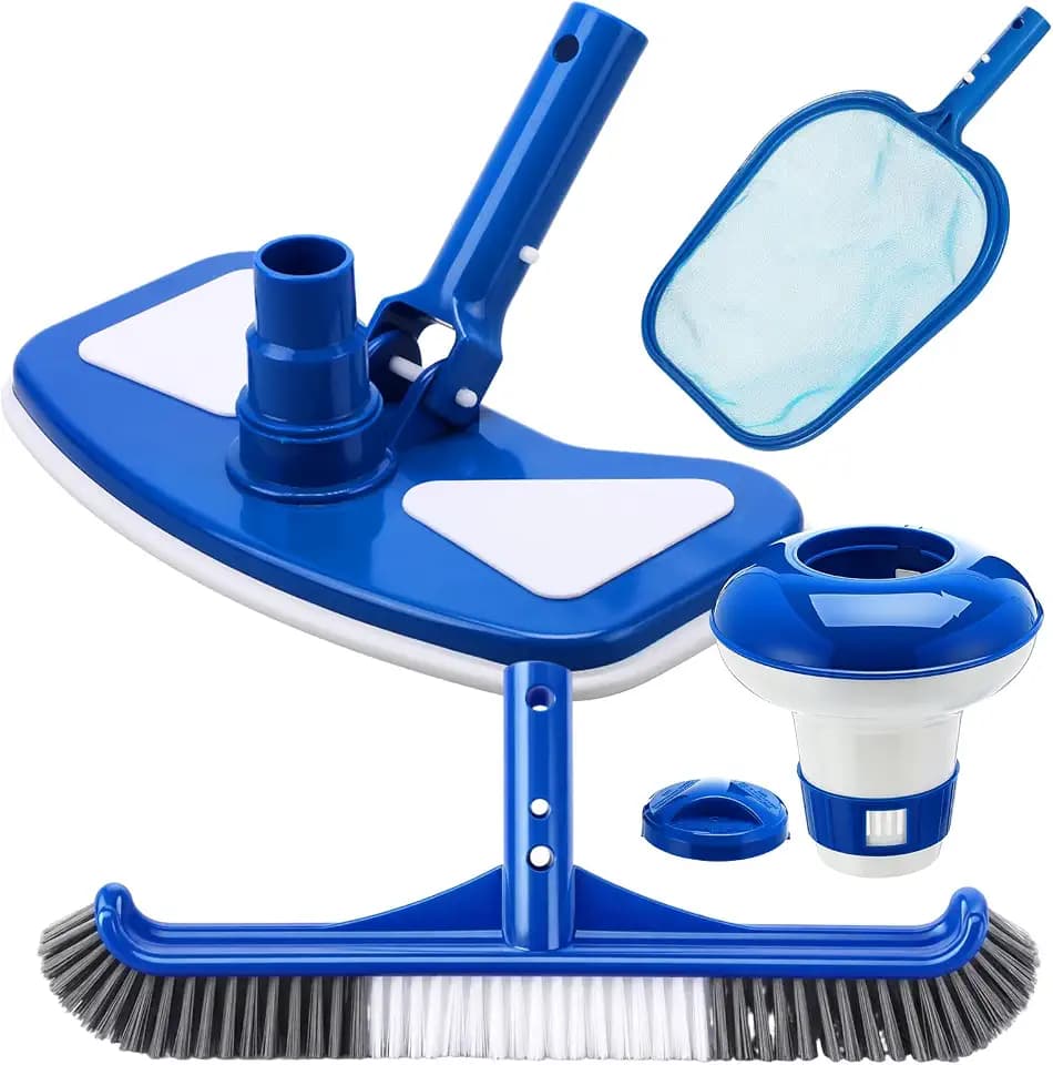 4 Pcs Pool Cleaning Kit Above Ground Pool Accessories Set, Round Corner