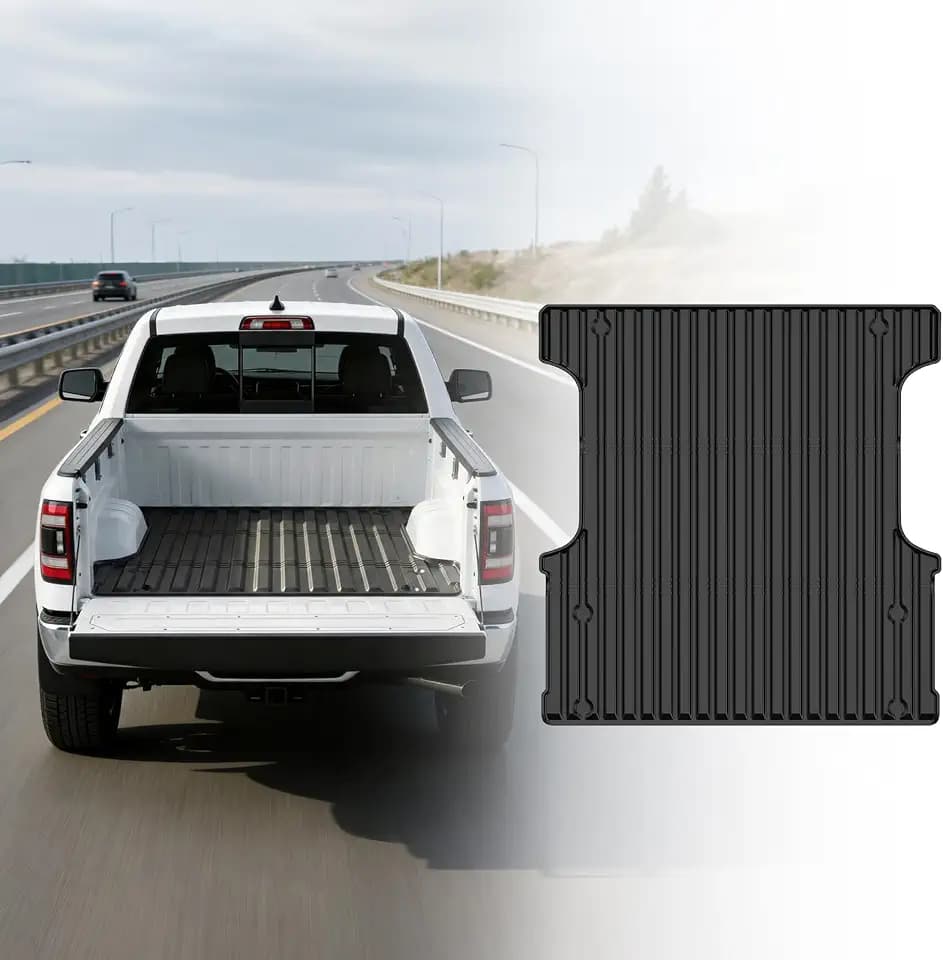 BDFHYK Truck Bed Mat for 2022-2026 Toyota Tundra CrewMax 5.5FT Short Bed, All-Weather TPE Bed Liner, Custom Fit Heavy Duty Waterproof Non-Slip Pickup Bed Mat, Not for Drop-in Liners