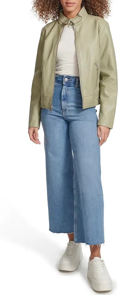 Levi's Women's Faux Leather Motocross Racer Jacket (Standard and Plus)