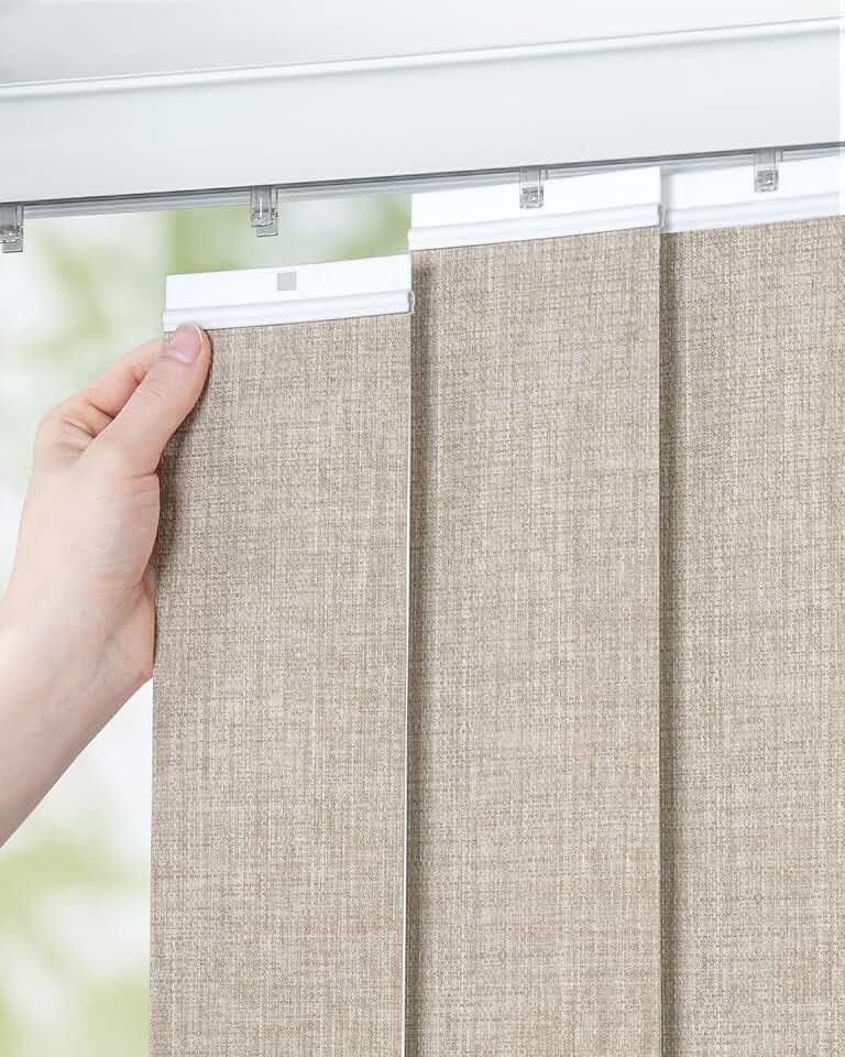 Vertical Blind Replacement Slats, 3.5" W × 82.5" H, 25 Pack, Natural
