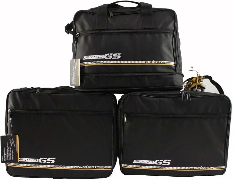 3er Set Bedruckte Koffer Innentaschen passend für BMW F750GS (K80)