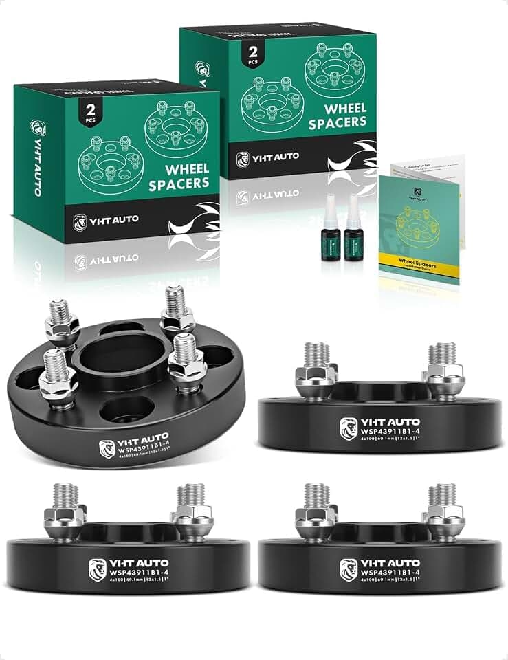 YHTAUTO 4x100 Hub Centric Wheel Spacers 1 Inch for Toyota, Honda, Chevy
