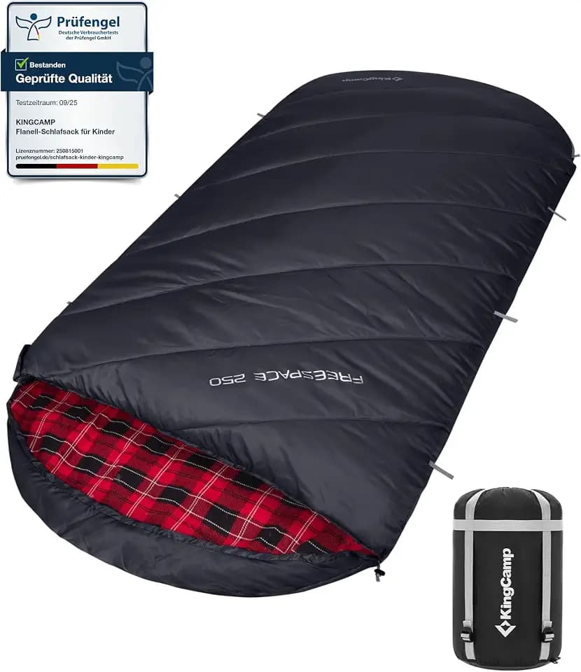 KingCamp Schlafsack XXL Baumwolle Flanell Erwachsene Übergröße