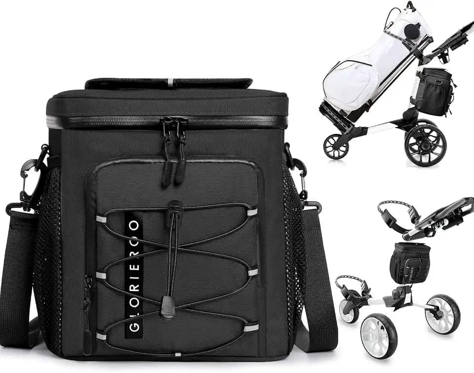 Golf Cart Cooler Bag Insulated - Soft Cooler Bag Fits on Golf Push Cart
