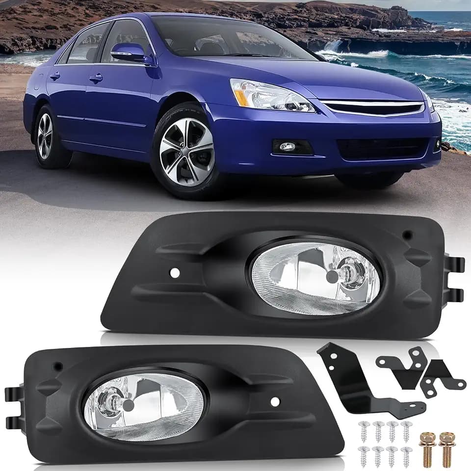 Nilight Fog Lights Assembly for 2006 2007 Honda Accord Sedan 4 Door