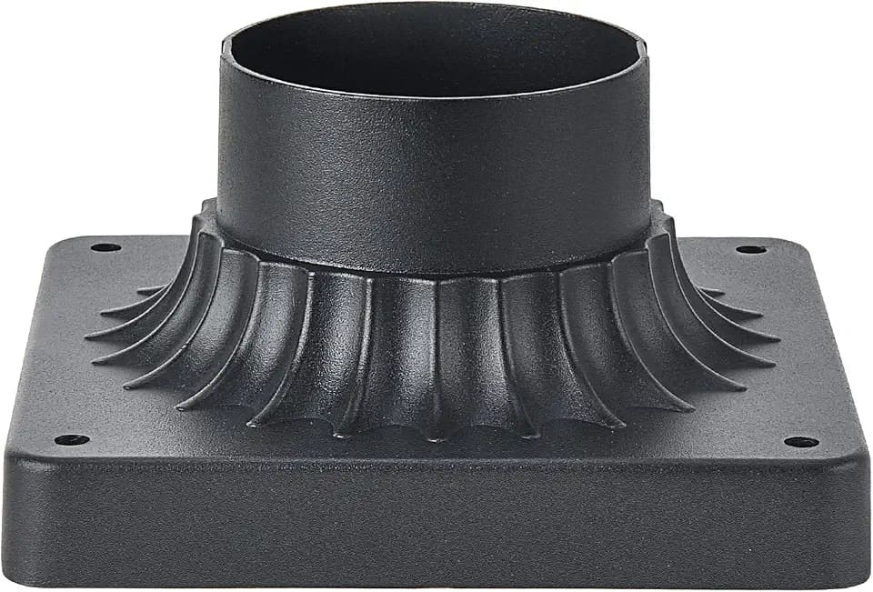 Outdoor Post Light Base, Pier Mount Base Adapter Black 1Pk