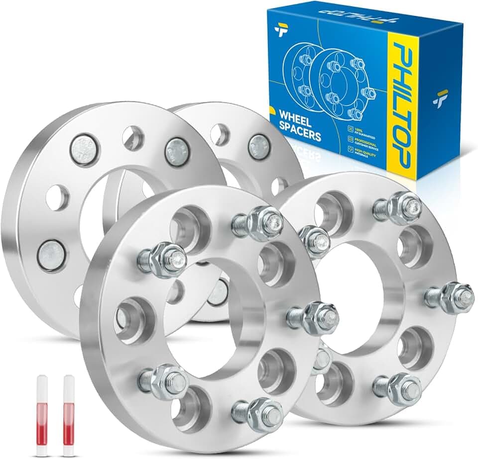 PHILTOP 5x4.5 to 5x4.75 Wheel Adapters 1 inch for Civic, 4 Pcs Lug Wheel Adapters (Changes Bolt Pattern)with 74mm Hub Bore M12x1.5 Studs fit for Accord, CR-V, Camry, Escape, Highlander,Fusion,Patriot