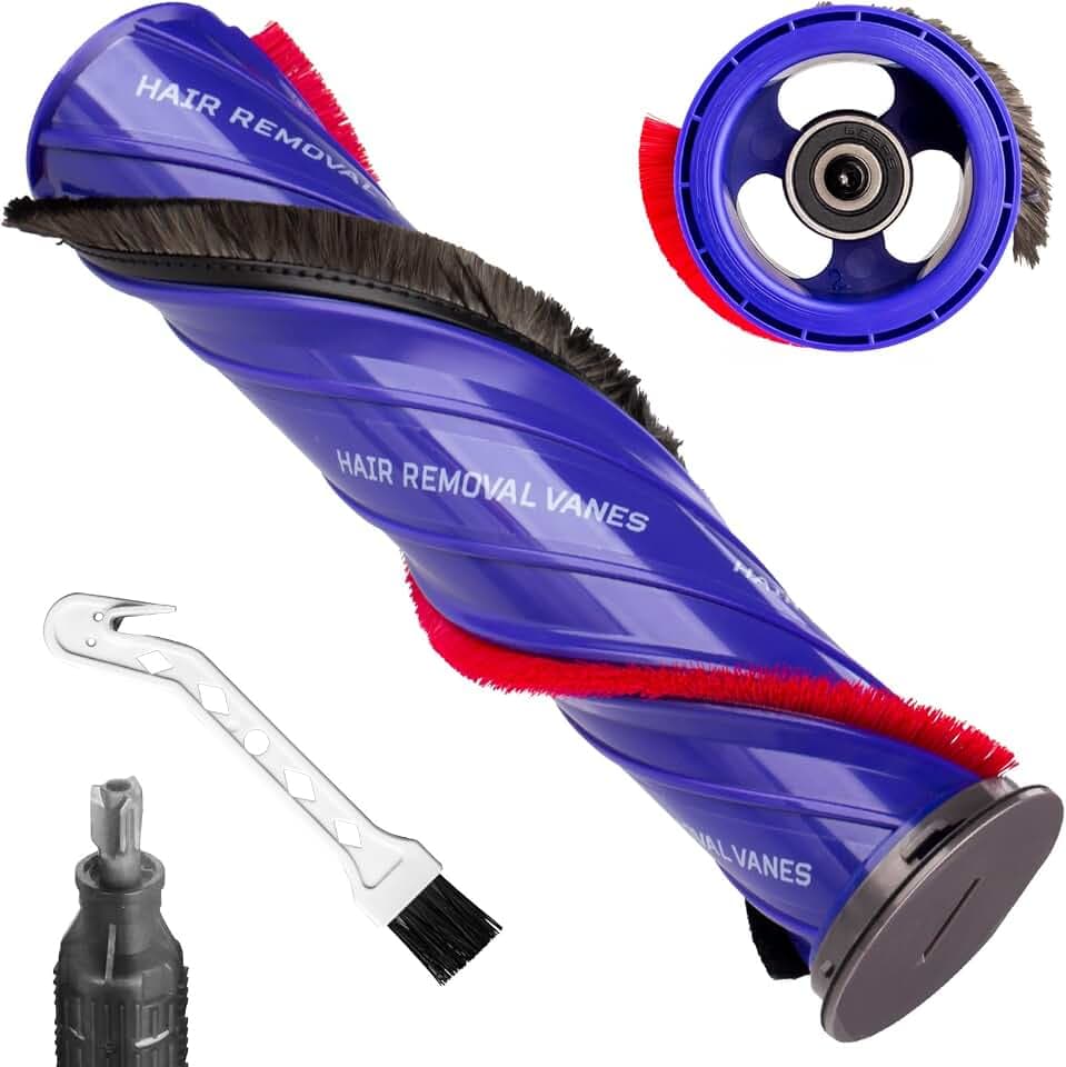 Upgrade Bürstenrolle für Dyson V7 V11 Direct Drive schnurlose Staubsaugerkopfaufsätze, für Dyson Rollenbürste, Teilenummer 972500-01 (3 Zinken, Spitze ist 4,85 cm)