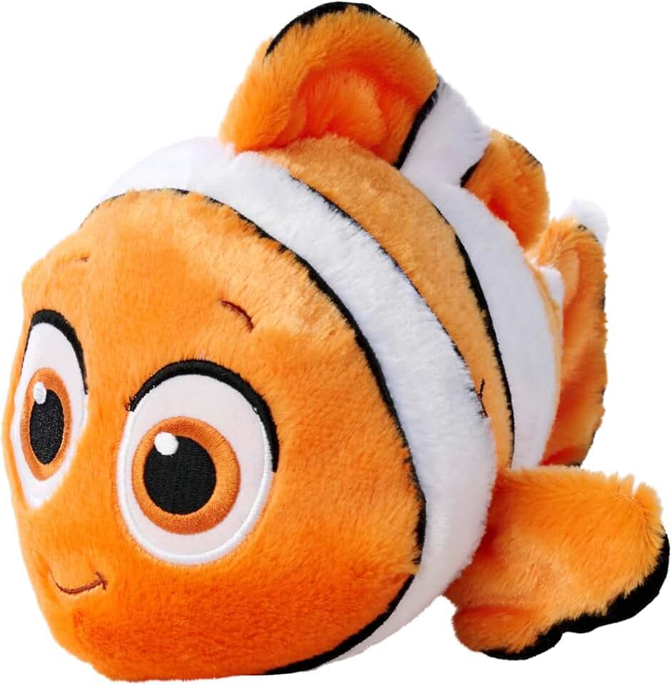 Simba Toys - Disney Pixar Flufflets Nemo Plüschtier (25 cm) – kuscheliger Clownfisch aus Findet Nemo – weiches Stofftier mit Flossen – für Kinder ab 0 Jahren, Plüschspielzeug zum Schmusen