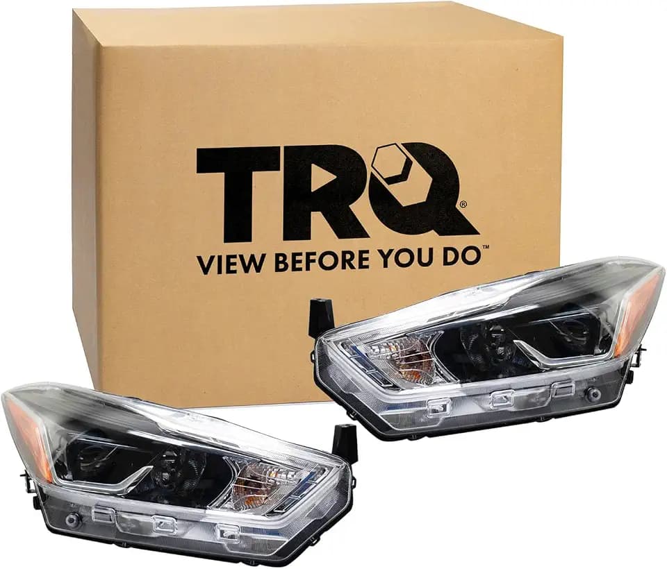 TRQ 2 Piece Headlight Assembly Set Driver & Passenger Side
